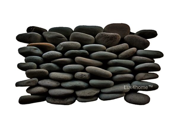 Mozaika z otoczaków 3D Bali Black Grey Mozaika z otoczaków 3D Bali Black Grey – otoczaki ułożone na sztorc