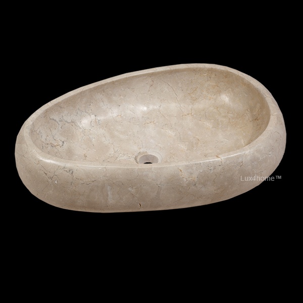 Umywalka marmurowa EGGS SINK Umywalka marmurowa EGGS SINK – ujęcie ukośne