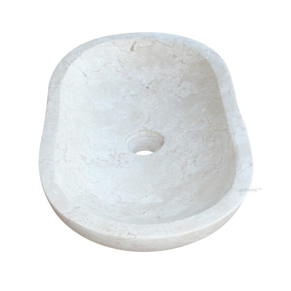 Umywalka marmurowa IDS 001 Cream Umywalka marmurowa IDS 001 Cream – wydłużona owalna misa