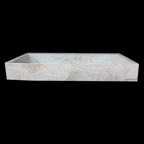 Umywalka marmurowa OPULENTUM Cream Umywalka marmurowa OPULENTUM Cream – widok z przodu
