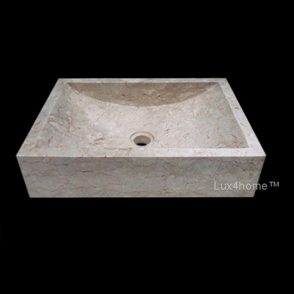 Umywalka marmurowa ORNATUS 308 Cream Umywalka marmurowa ORNATUS 308 Cream – widok z przodu