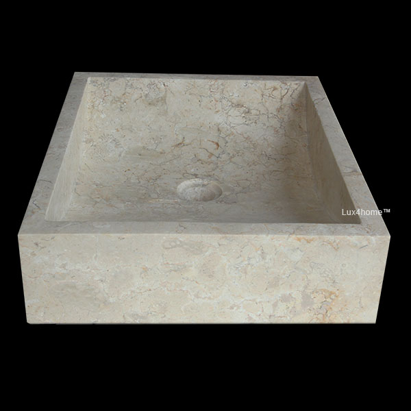 Umywalka marmurowa ORNATUS 308 Cream Umywalka marmurowa ORNATUS 308 Cream – widok z przodu