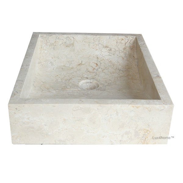 Umywalka marmurowa ORNATUS 308 Cream Umywalka marmurowa ORNATUS 308 Cream – widok z przodu