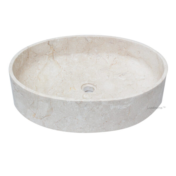 Umywalka marmurowa TERRA Cream Umywalka marmurowa TERRA Cream – ujęcie ukośne