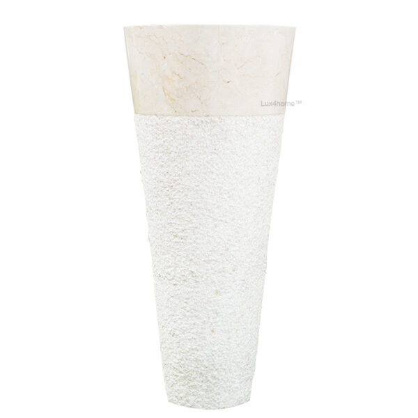 Umywalka wolnostojąca PEDESTAL HAMMERED Cream Umywalka wolnostojąca PEDESTAL HAMMERED Cream – widok z przodu