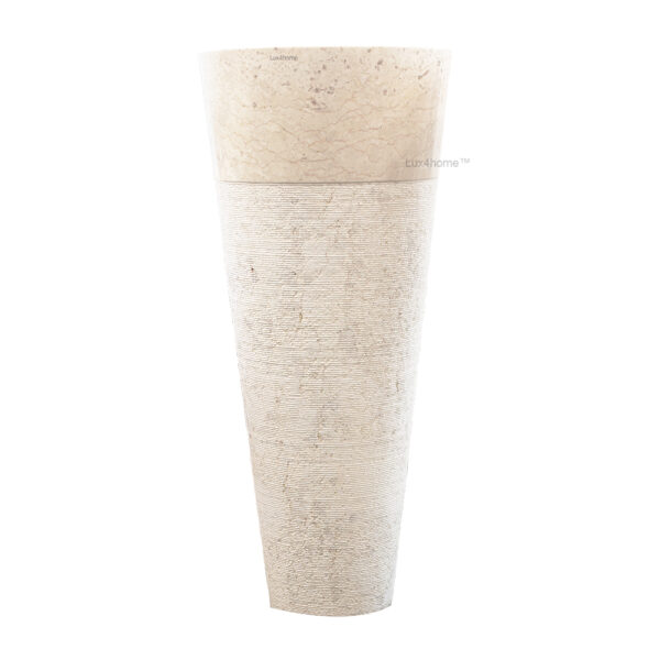 Umywalka wolnostojąca PEDESTAL HAMMERED Cream Umywalka wolnostojąca PEDESTAL HAMMERED Cream – widok z przodu