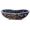Wanna z drewna skamieniałego LIGNUM Black Wanna z drewna skamieniałego LIGNUM Black – naturalny rysunek skamieniałego drewna, widok z boku