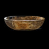 Wanna z drewna skamieniałego LIGNUM Brown Wanna z drewna skamieniałego LIGNUM Brown – naturalny rysunek skamieniałego drewna, widok z boku